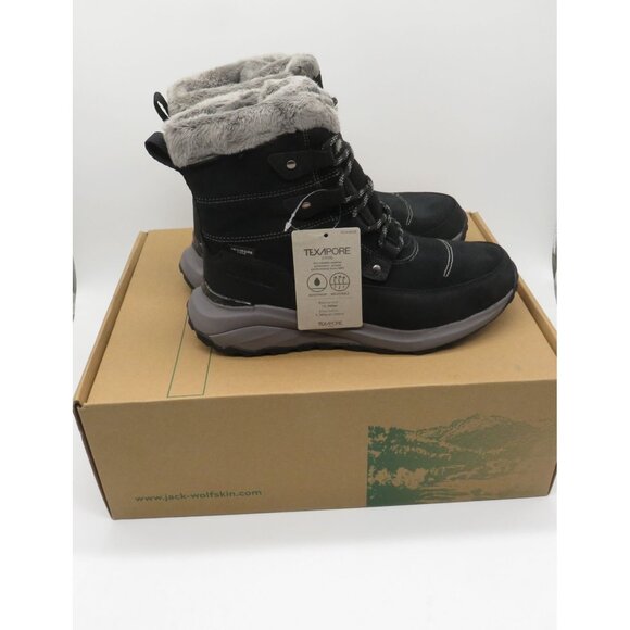 Jack Wolfskin Shoes - Jack Wolfskin Texapore Winter Boots Womens  6 Black Faux Fur Lined Waterproof NW